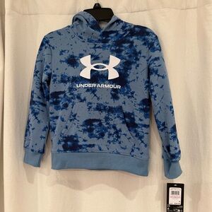 Under Armour Boys 6 Hooded Blue Tie Dye Sweatshirt